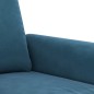 vidaXL Juego de sofás con cojines 2 piezas terciopelo azul vidaXL Juego de sofás con cojines 2 piezas terciopelo azul