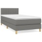 vidaXL Cama box spring con colchón tela gris oscuro 90x200 cm vidaXL Cama box spring con colchón tela gris oscuro 90x200 cm