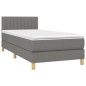 vidaXL Cama box spring con colchón tela gris oscuro 90x200 cm vidaXL Cama box spring con colchón tela gris oscuro 90x200 cm