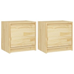 vidaXL Mesitas de noche 2 uds madera maciza de pino 40x30,5x40 cm
