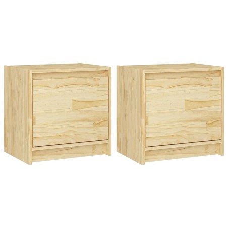vidaXL Mesitas de noche 2 uds madera maciza de pino 40x30,5x40 cm