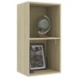 vidaXL Estantería 2 niveles contrachapada color roble 40x30x76,5cm vidaXL Estantería 2 niveles contrachapada color roble 40x30x76,5cm