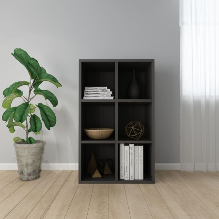 vidaXL Estantería/Aparador madera de ingeniería gris 66x30x98 cm
