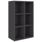 vidaXL Estantería/Aparador madera de ingeniería gris 66x30x98 cm