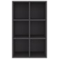 vidaXL Estantería/Aparador madera de ingeniería gris 66x30x98 cm