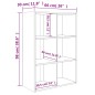 vidaXL Estantería/Aparador madera de ingeniería gris 66x30x98 cm