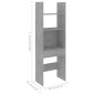 vidaXL Estantería de madera contrachapada gris hormigón 60x35x180 cm vidaXL Estantería de madera contrachapada gris hormigón 60x35x180 cm