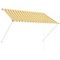 vidaXL Toldo retráctil 200x150 cm amarillo y blanco vidaXL Toldo retráctil 200x150 cm amarillo y blanco