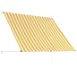 vidaXL Toldo retráctil 200x150 cm amarillo y blanco vidaXL Toldo retráctil 200x150 cm amarillo y blanco