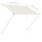 vidaXL Toldo retráctil 150x150 cm crema vidaXL Toldo retráctil 150x150 cm crema