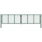 vidaXL Puerta de malla de jardín acero verde 400x75 cm vidaXL Puerta de malla de jardín acero verde 400x75 cm