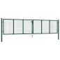 vidaXL Puerta de malla de jardín acero verde 400x75 cm vidaXL Puerta de malla de jardín acero verde 400x75 cm
