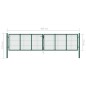 vidaXL Puerta de malla de jardín acero verde 400x75 cm vidaXL Puerta de malla de jardín acero verde 400x75 cm