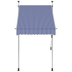 vidaXL Toldo manual retráctil 100 cm azul y blanco a rayas
