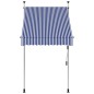 vidaXL Toldo manual retráctil 100 cm azul y blanco a rayas vidaXL Toldo manual retráctil 100 cm azul y blanco a rayas
