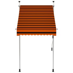 vidaXL Toldo manual retráctil naranja y marrón 100 cm