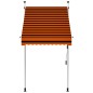 vidaXL Toldo manual retráctil naranja y marrón 100 cm vidaXL Toldo manual retráctil naranja y marrón 100 cm