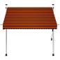 vidaXL Toldo manual retráctil naranja y marrón 200 cm vidaXL Toldo manual retráctil naranja y marrón 200 cm