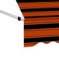 vidaXL Toldo manual retráctil naranja y marrón 200 cm vidaXL Toldo manual retráctil naranja y marrón 200 cm