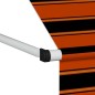 vidaXL Toldo manual retráctil naranja y marrón 200 cm vidaXL Toldo manual retráctil naranja y marrón 200 cm