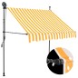vidaXL Toldo manual retráctil con LED blanco y naranja 100 cm vidaXL Toldo manual retráctil con LED blanco y naranja 100 cm