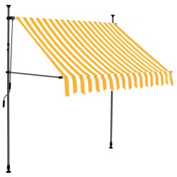 vidaXL Toldo manual retráctil con LED blanco y naranja 100 cm
