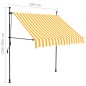 vidaXL Toldo manual retráctil con LED blanco y naranja 100 cm vidaXL Toldo manual retráctil con LED blanco y naranja 100 cm