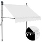 vidaXL Toldo manual retráctil con LED crema 100 cm vidaXL Toldo manual retráctil con LED crema 100 cm
