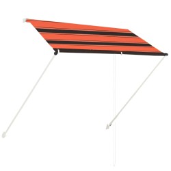 vidaXL Toldo retráctil naranja y marrón 200x150 cm