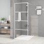 vidaXL Mampara de ducha vidrio ESG transparente blanco 80x195 cm vidaXL Mampara de ducha vidrio ESG transparente blanco 80x195 cm