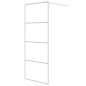 vidaXL Mampara de ducha vidrio ESG transparente blanco 80x195 cm vidaXL Mampara de ducha vidrio ESG transparente blanco 80x195 cm
