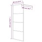 vidaXL Mampara de ducha vidrio ESG transparente blanco 80x195 cm vidaXL Mampara de ducha vidrio ESG transparente blanco 80x195 cm