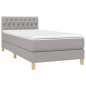 vidaXL Cama box spring con colchón tela gris claro 80x200 cm vidaXL Cama box spring con colchón tela gris claro 80x200 cm