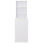 vidaXL Mesa de bar con estantería blanca 115x59x200 cm vidaXL Mesa de bar con estantería blanca 115x59x200 cm