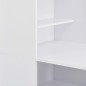 vidaXL Mesa de bar con estantería blanca 115x59x200 cm vidaXL Mesa de bar con estantería blanca 115x59x200 cm
