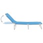 vidaXL Tumbona plegable de acero y tela azul turquesa vidaXL Tumbona plegable de acero y tela azul turquesa