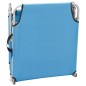 vidaXL Tumbona plegable de acero y tela azul turquesa vidaXL Tumbona plegable de acero y tela azul turquesa