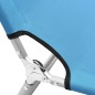 vidaXL Tumbona plegable de acero y tela azul turquesa vidaXL Tumbona plegable de acero y tela azul turquesa