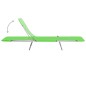 vidaXL Tumbonas plegables 2 unidades acero y tela verde vidaXL Tumbonas plegables 2 unidades acero y tela verde