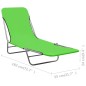 vidaXL Tumbonas plegables 2 unidades acero y tela verde vidaXL Tumbonas plegables 2 unidades acero y tela verde
