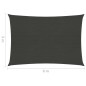 vidaXL Toldo de vela gris antracita HDPE 160 g/m² 5x6 m