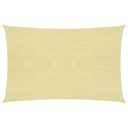 vidaXL Toldo de vela beige HDPE 160 g/m² 4x5 m