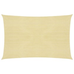 vidaXL Toldo de vela beige HDPE 160 g/m² 5x8 m