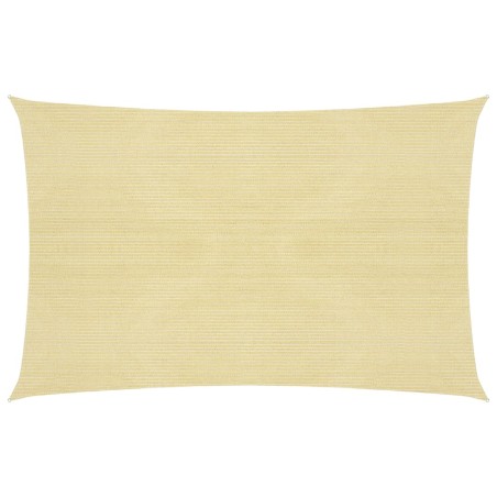 vidaXL Toldo de vela beige HDPE 160 g/m² 5x8 m