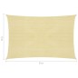 vidaXL Toldo de vela beige HDPE 160 g/m² 5x8 m vidaXL Toldo de vela beige HDPE 160 g/m² 5x8 m