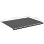 vidaXL Tela de repuesto para toldo gris antracita 5x3,5 m vidaXL Tela de repuesto para toldo gris antracita 5x3,5 m