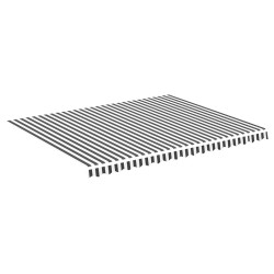 vidaXL Tela de repuesto para toldo gris antracita y blanco 4,5x3,5 m