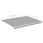 vidaXL Tela de repuesto para toldo gris antracita y blanco 4,5x3,5 m vidaXL Tela de repuesto para toldo gris antracita y blanco 4,5x3,5 m