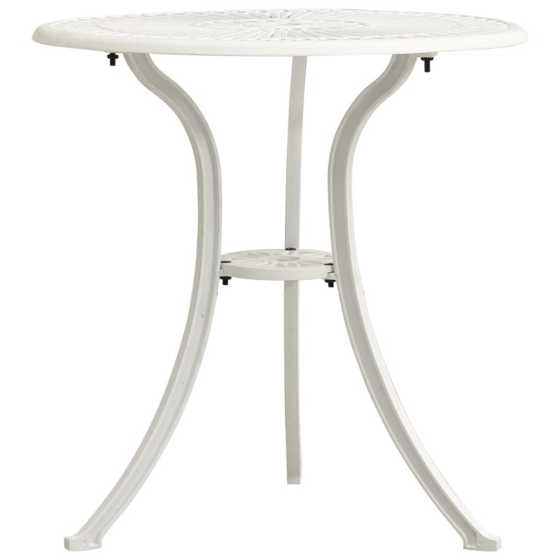 vidaXL Mesa de jardín aluminio fundido blanco 62x62x65 cm vidaXL Mesa de jardín aluminio fundido blanco 62x62x65 cm