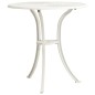 vidaXL Mesa de jardín aluminio fundido blanco 62x62x65 cm vidaXL Mesa de jardín aluminio fundido blanco 62x62x65 cm